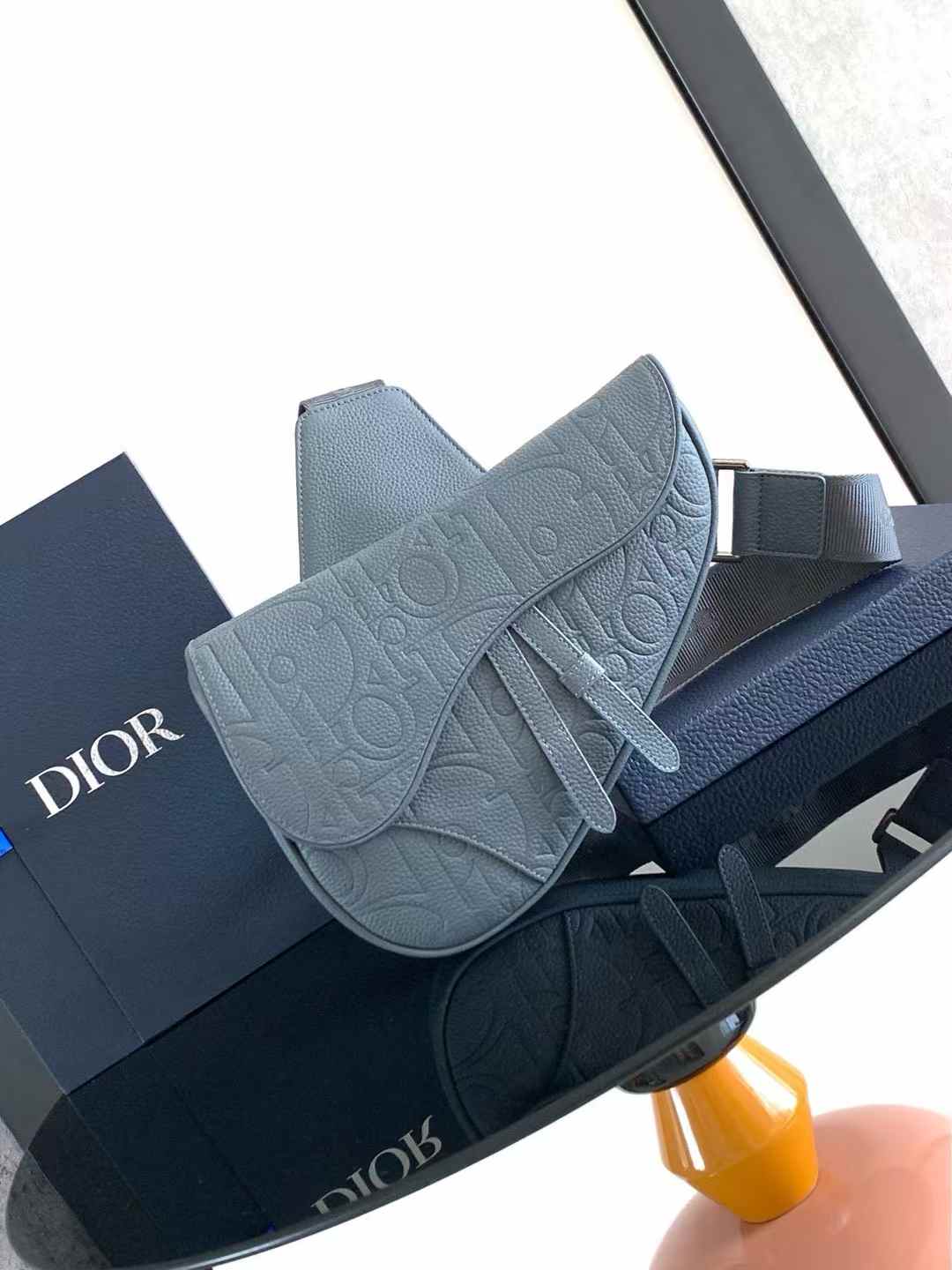 Dior Saddle bag Gravity Outline leather grained calfskin