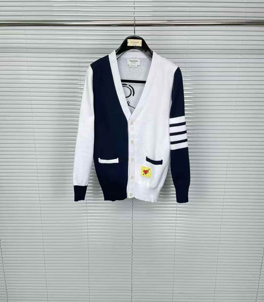 Thom Browne 4-Bar Stripe Cotton Cardigan