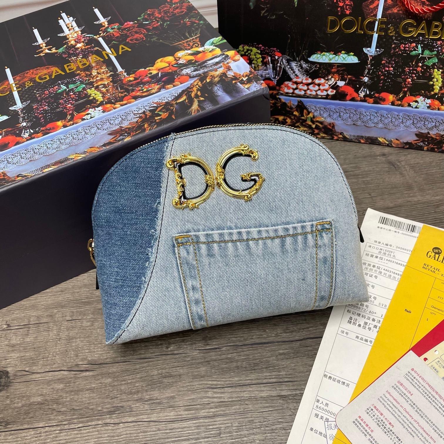 Dolce & Gabbana denim patchwork belt bag