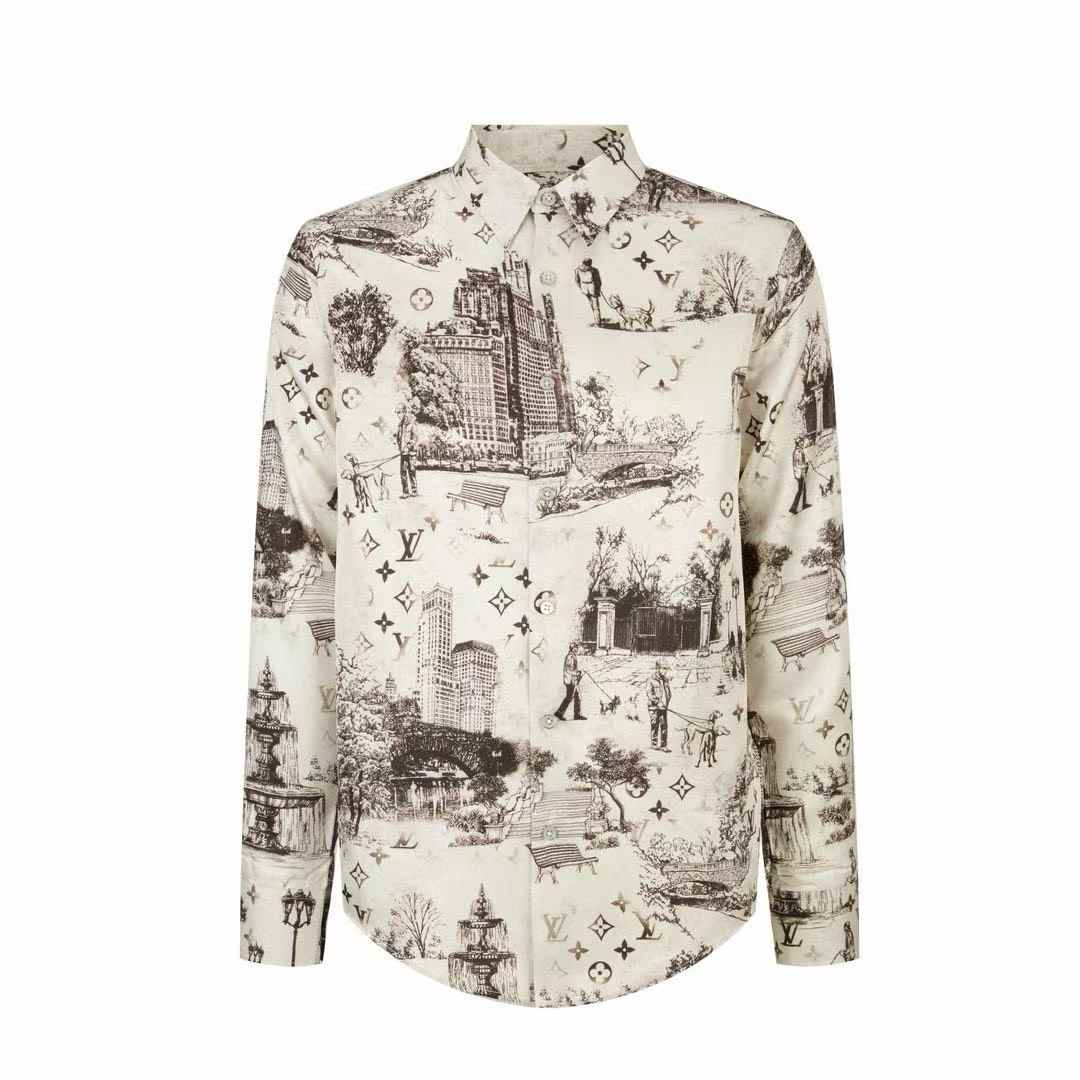 LV 25SS Silk Shirt beige
