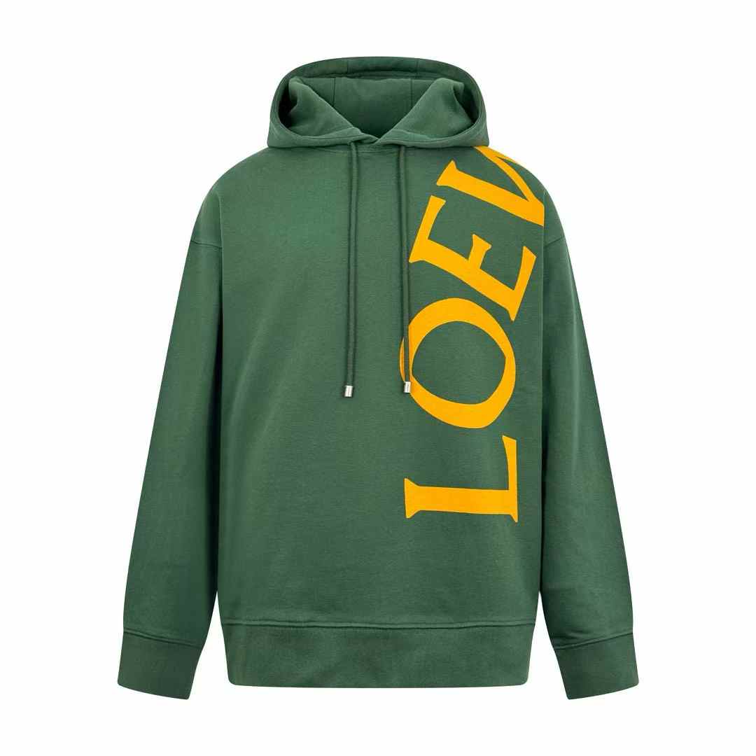 Loewe Anagram-embroidered cotton-jersey hooded sweatshirt