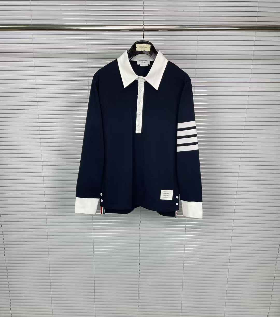Thom Browne four-bar long-sleeve t-shirt or a Jersey 4-Bar Rugby Polo