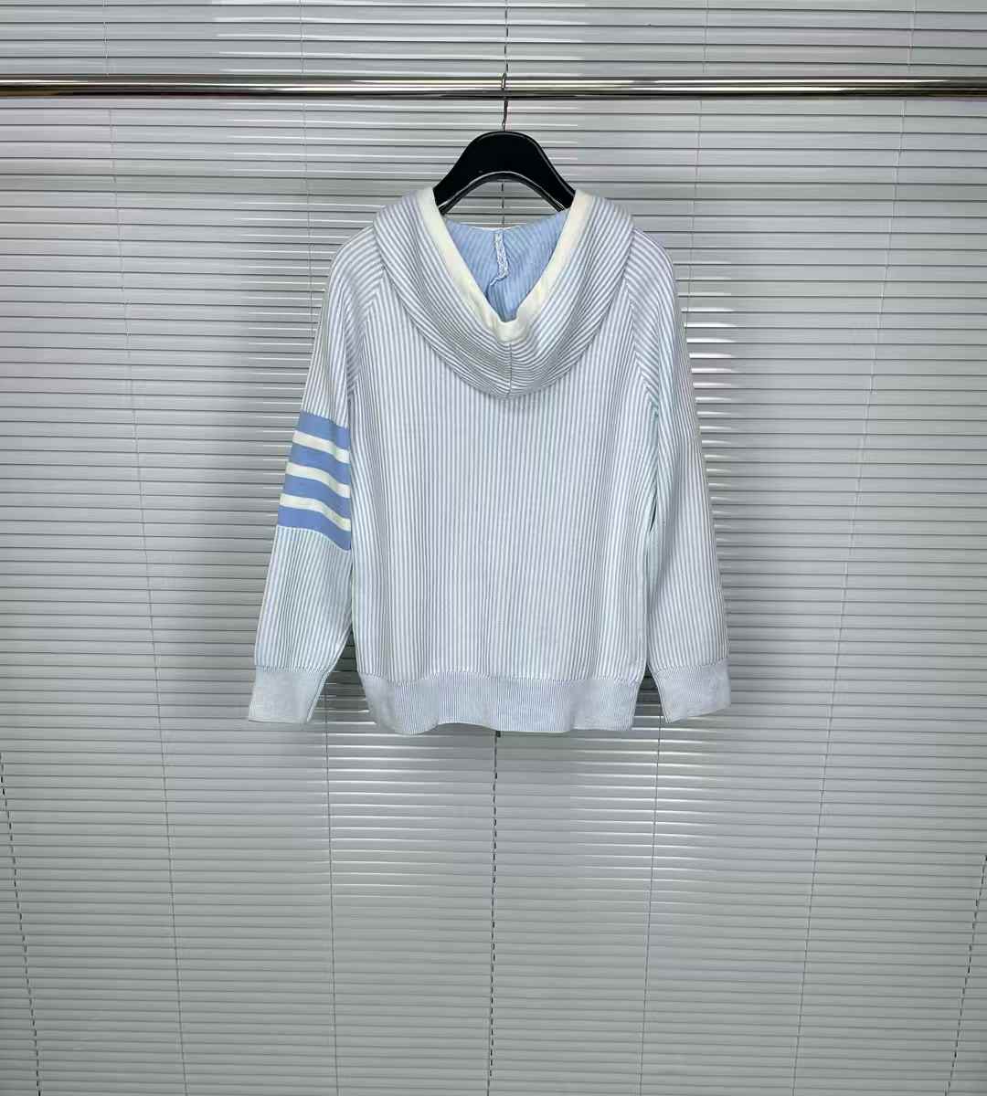 Thom Browne Classic Loopback 4-Bar Full Zip Hoodie