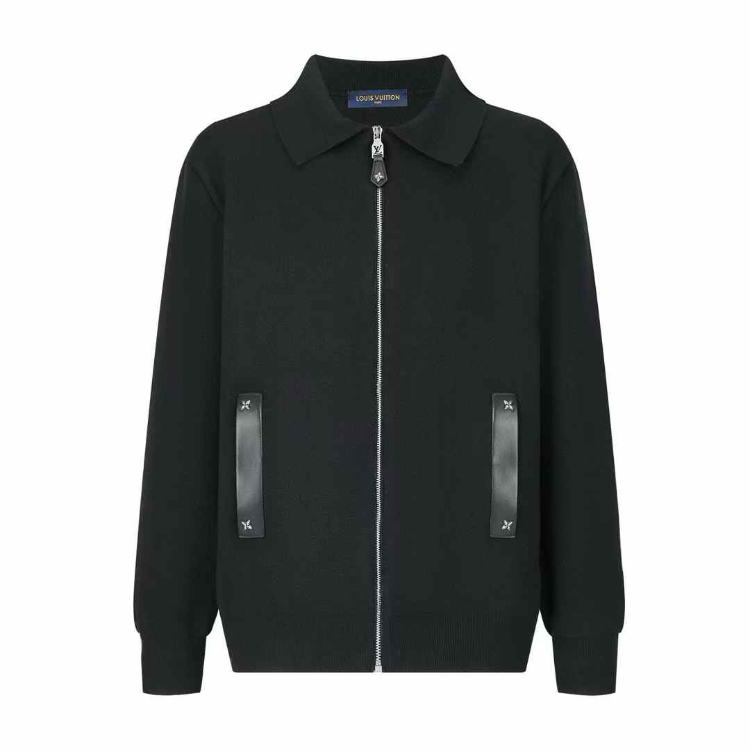 LV Knit Blouson with Leather