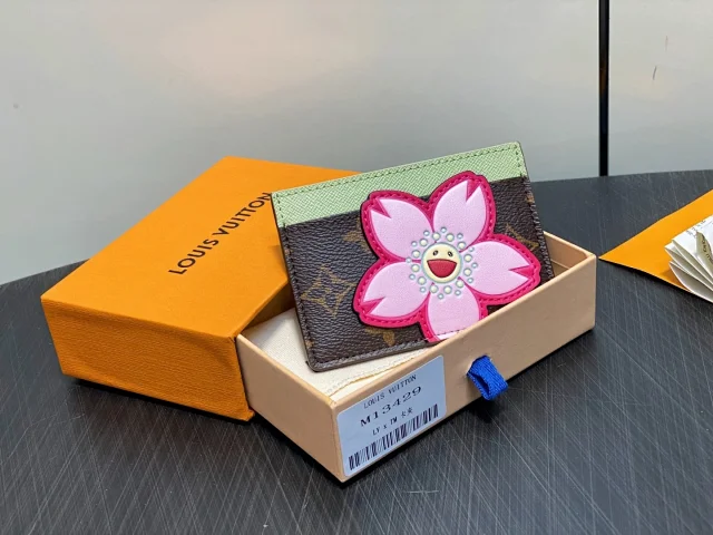 LV x Takashi Murakami Cherry Blossom Card Holder