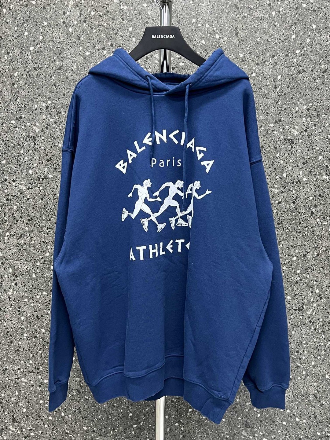 Balenciaga navy oversized Athletes hoodie
