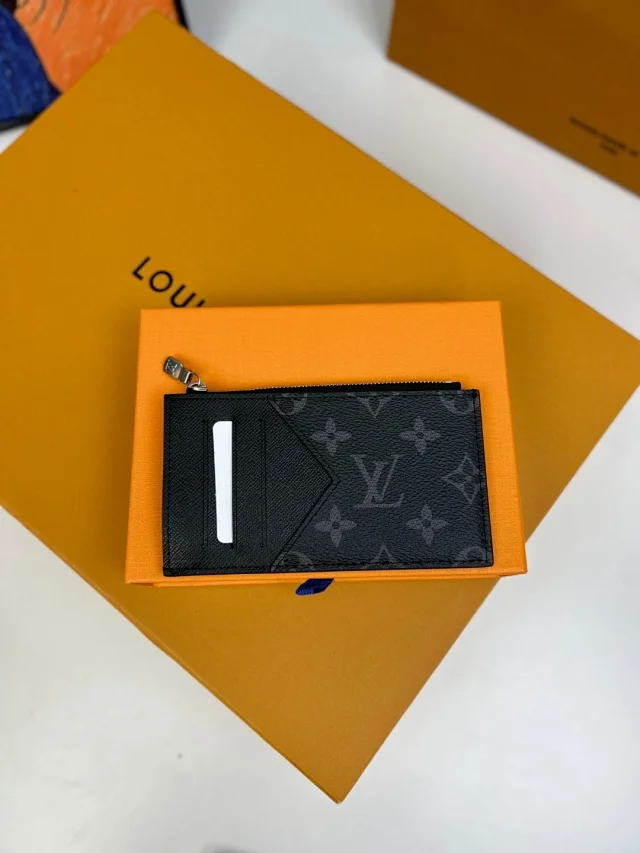 LV Coin Card Holder in Monogram Eclipse canvas