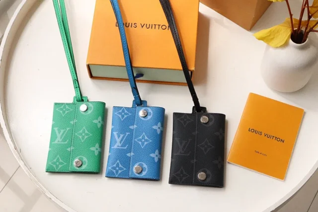 LV Coin Card Holder in Taigarama Cactus Green