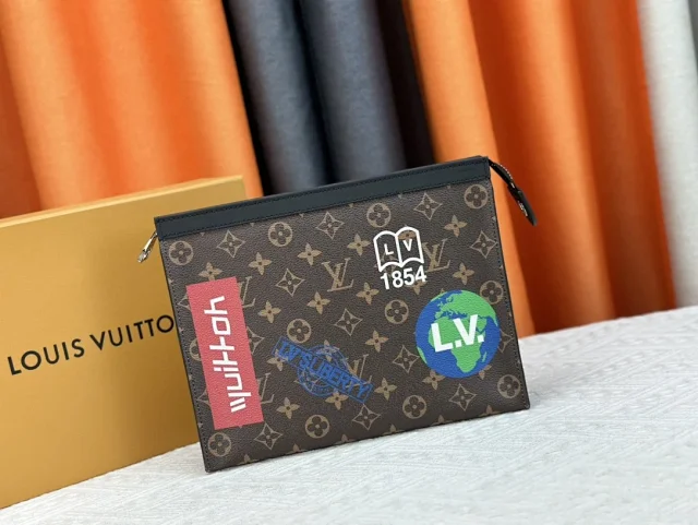 LV Pochette Voyage MM Monogram Eclipse clutch bag