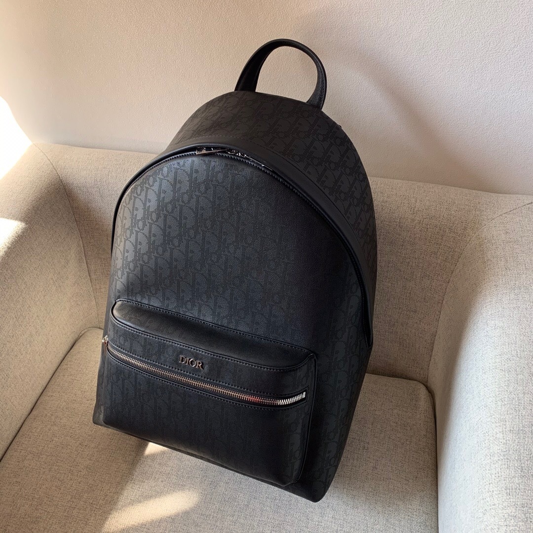Dior Rider Backpack Oblique jacquard canvas Black