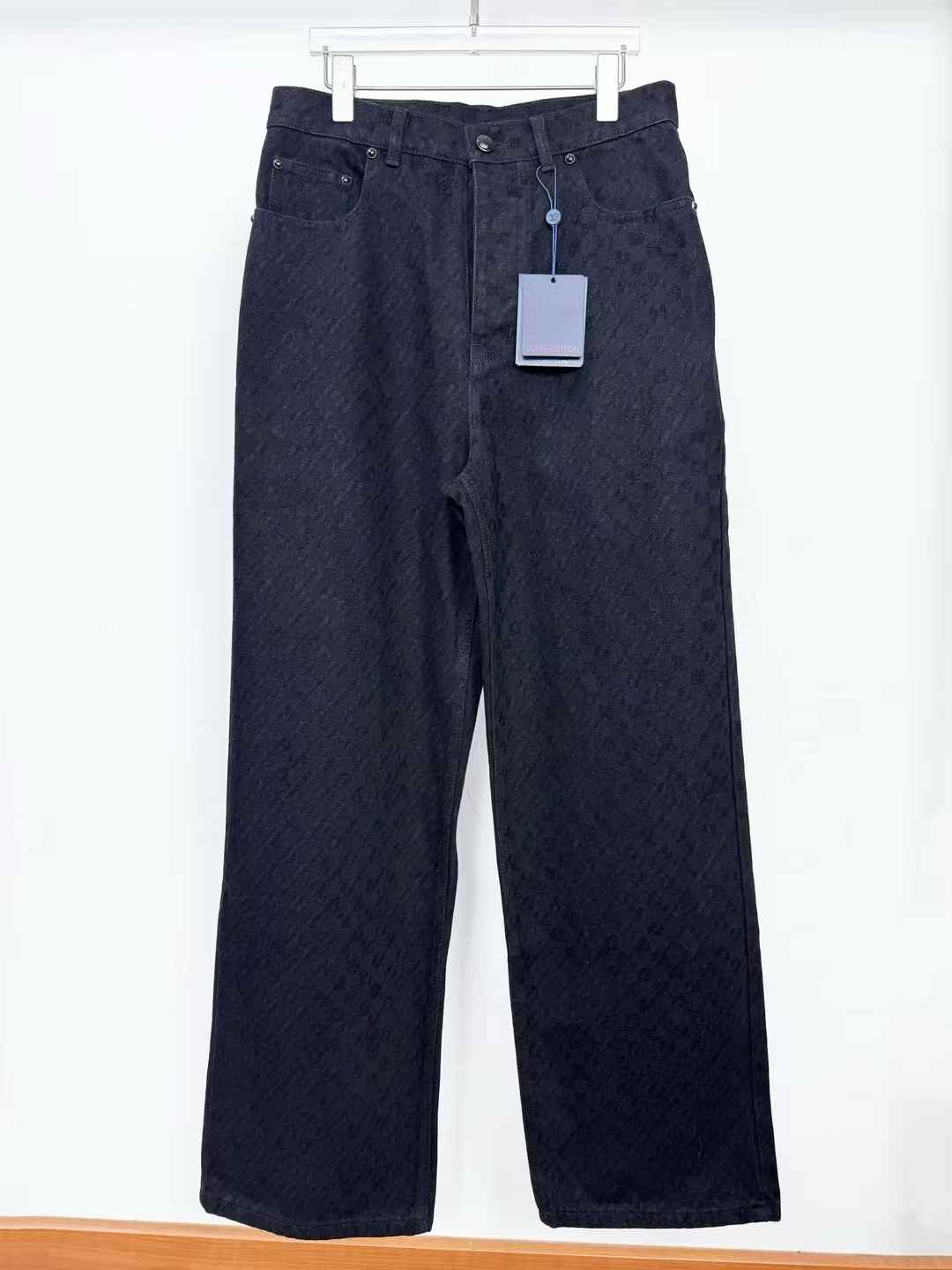 LV Jeans MISBHV Jacquard Monogram Jeans black