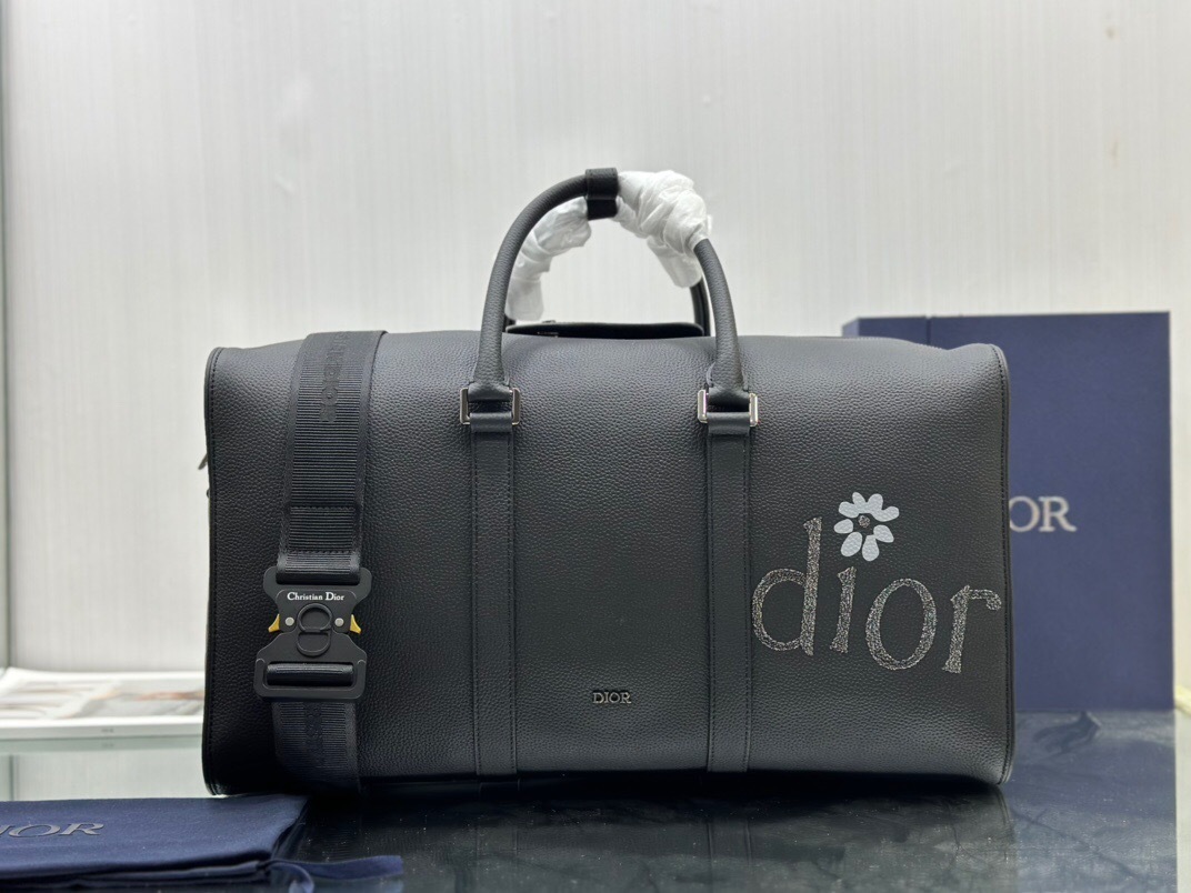 Dior x ERL Lingot 50 Bag grained calfskin black