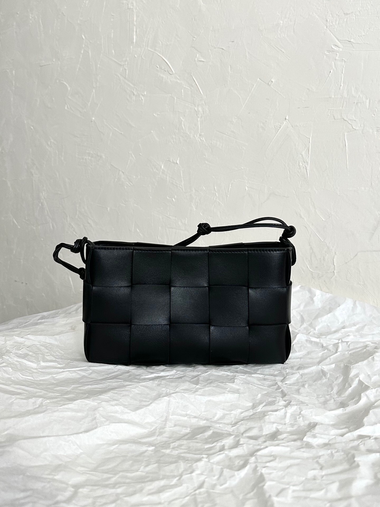 Bottega Veneta Cassette shoulder bag in black leather