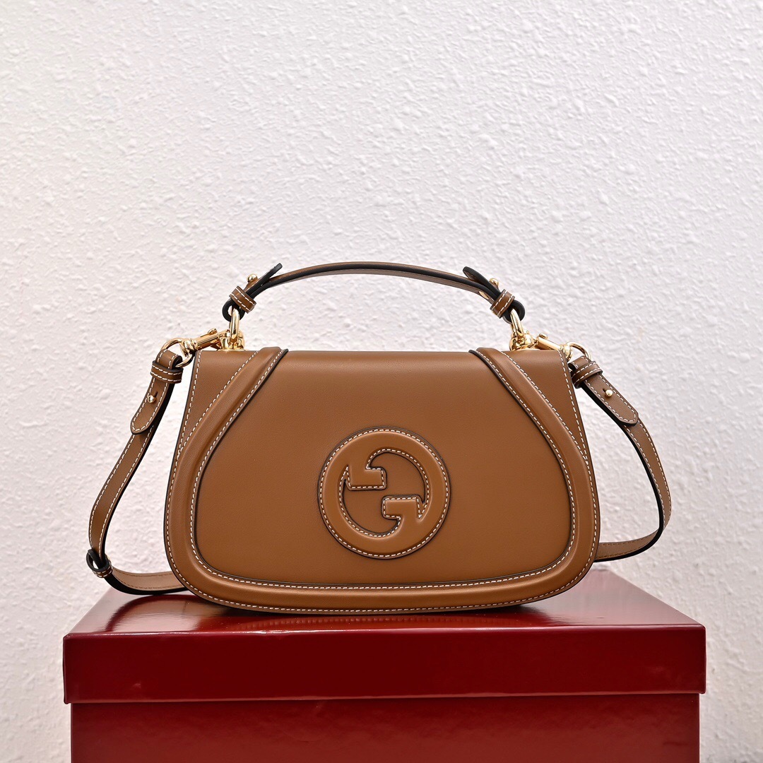 Gucci Blondie small shoulder bag in brown leather