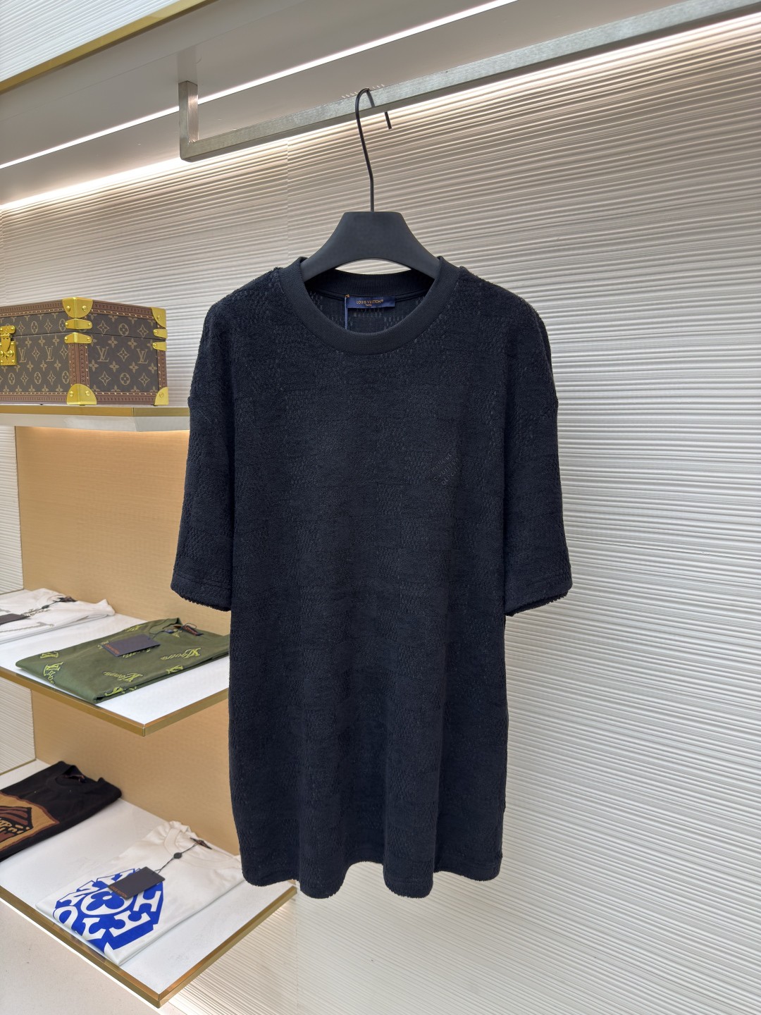 LV 1AFRAL Damier Cotton Pique T-shirt in black