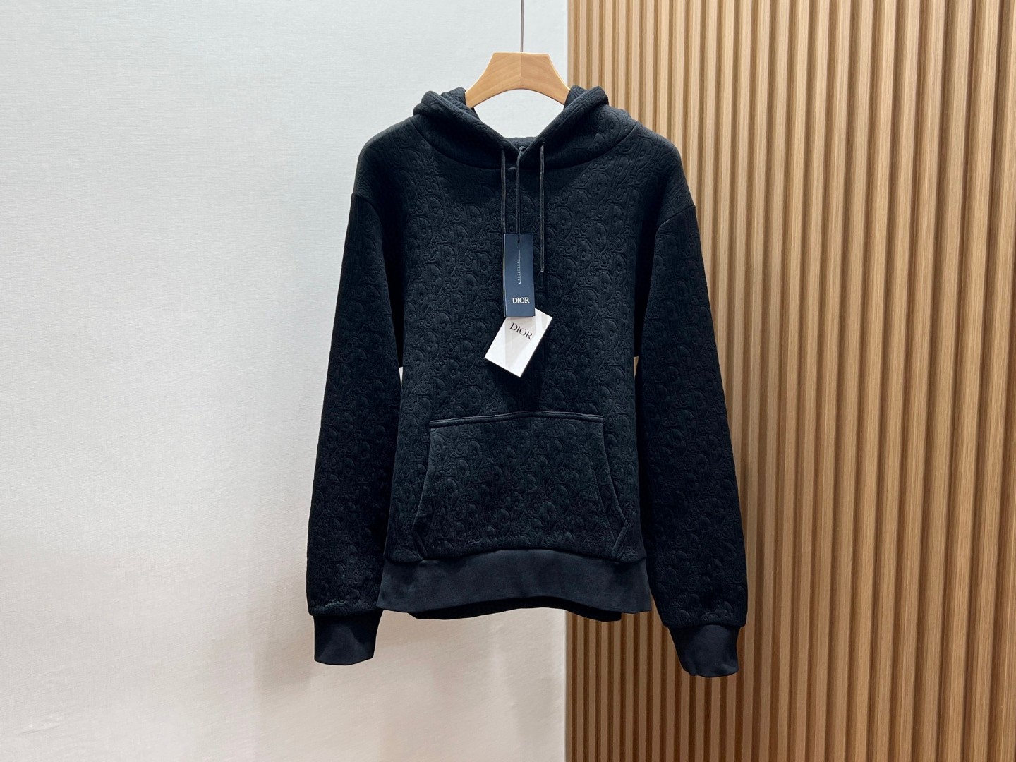 Dior Oblique Hooded Sweatshirt Black Cotton-Blend Jersey