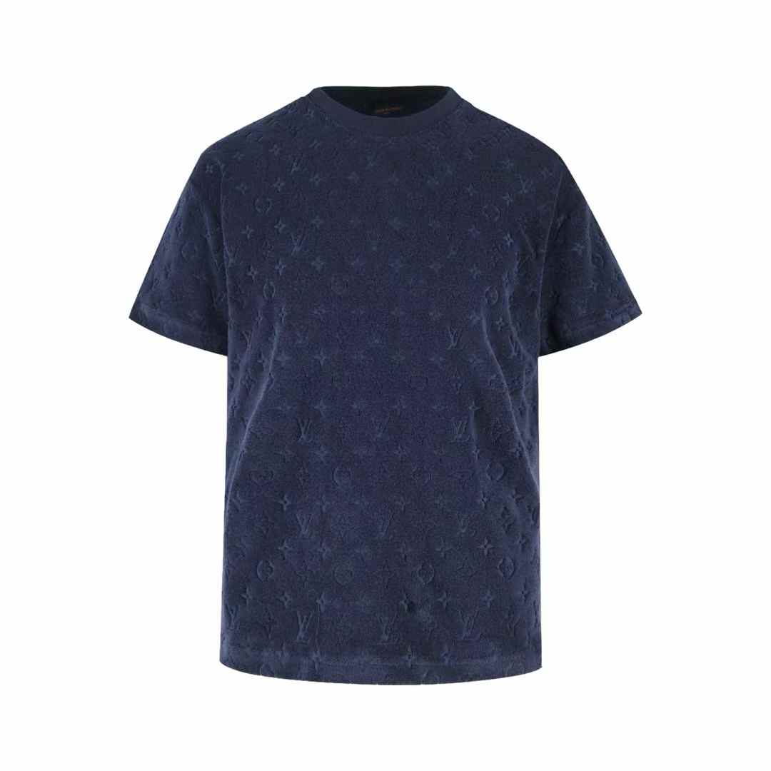 LV Draped Tee Shirt blue