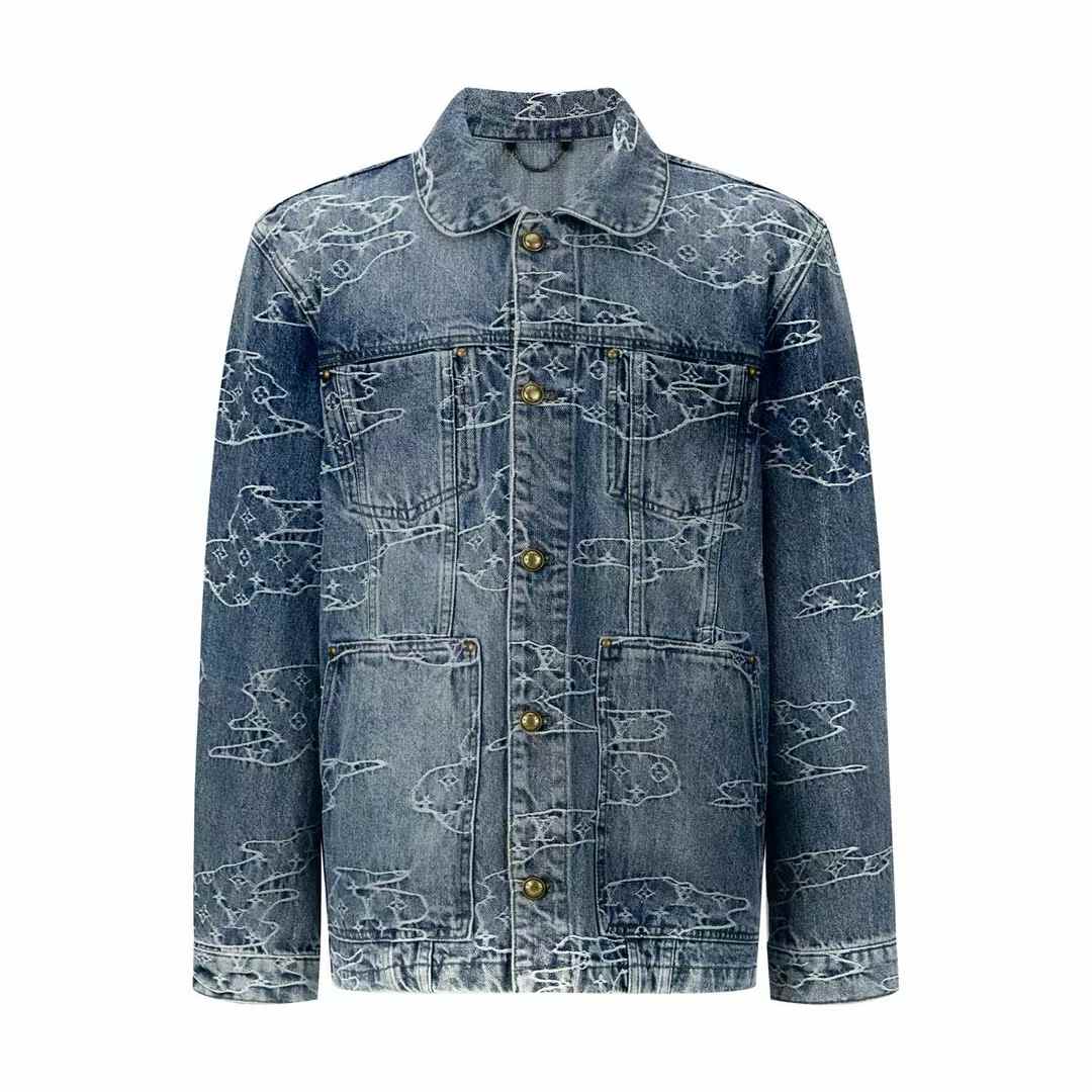 LV Monogram Clouds Jacquard Denim Workwear Blouson