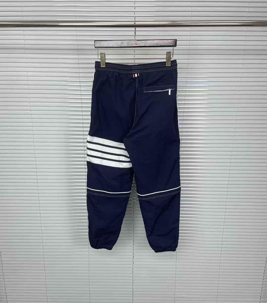 Thom Browne Ripstop 4-Bar Track Pants in navy