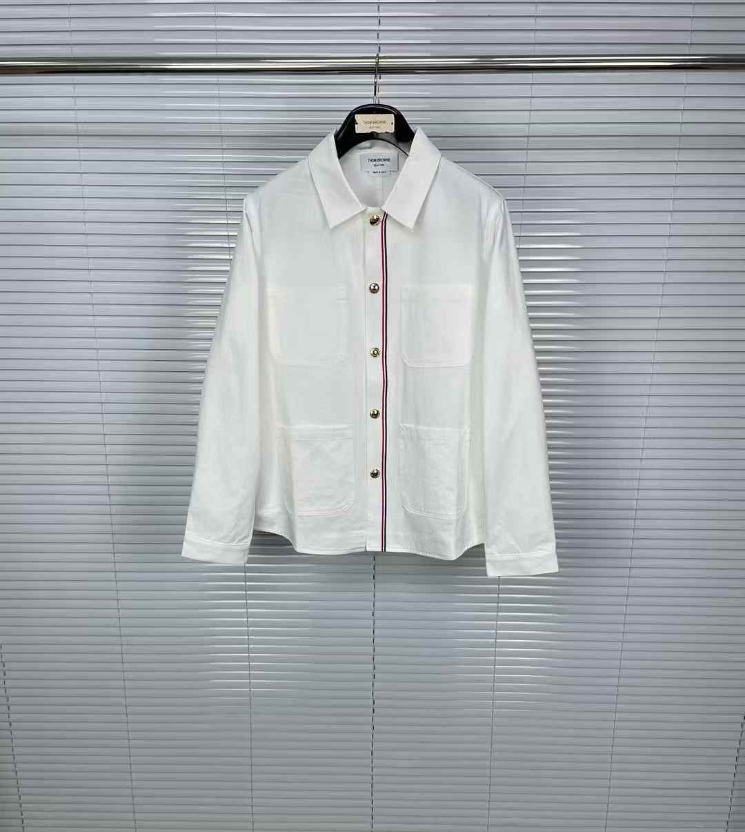 Thom Browne long-sleeve button-fastening shirt