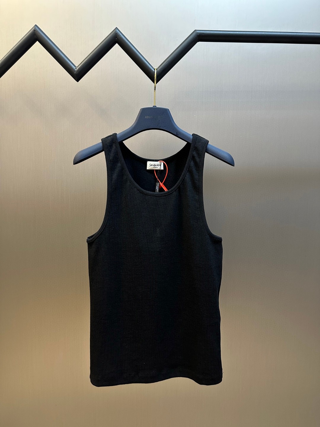 Saint Laurent Cassandre Tank Top in black mens
