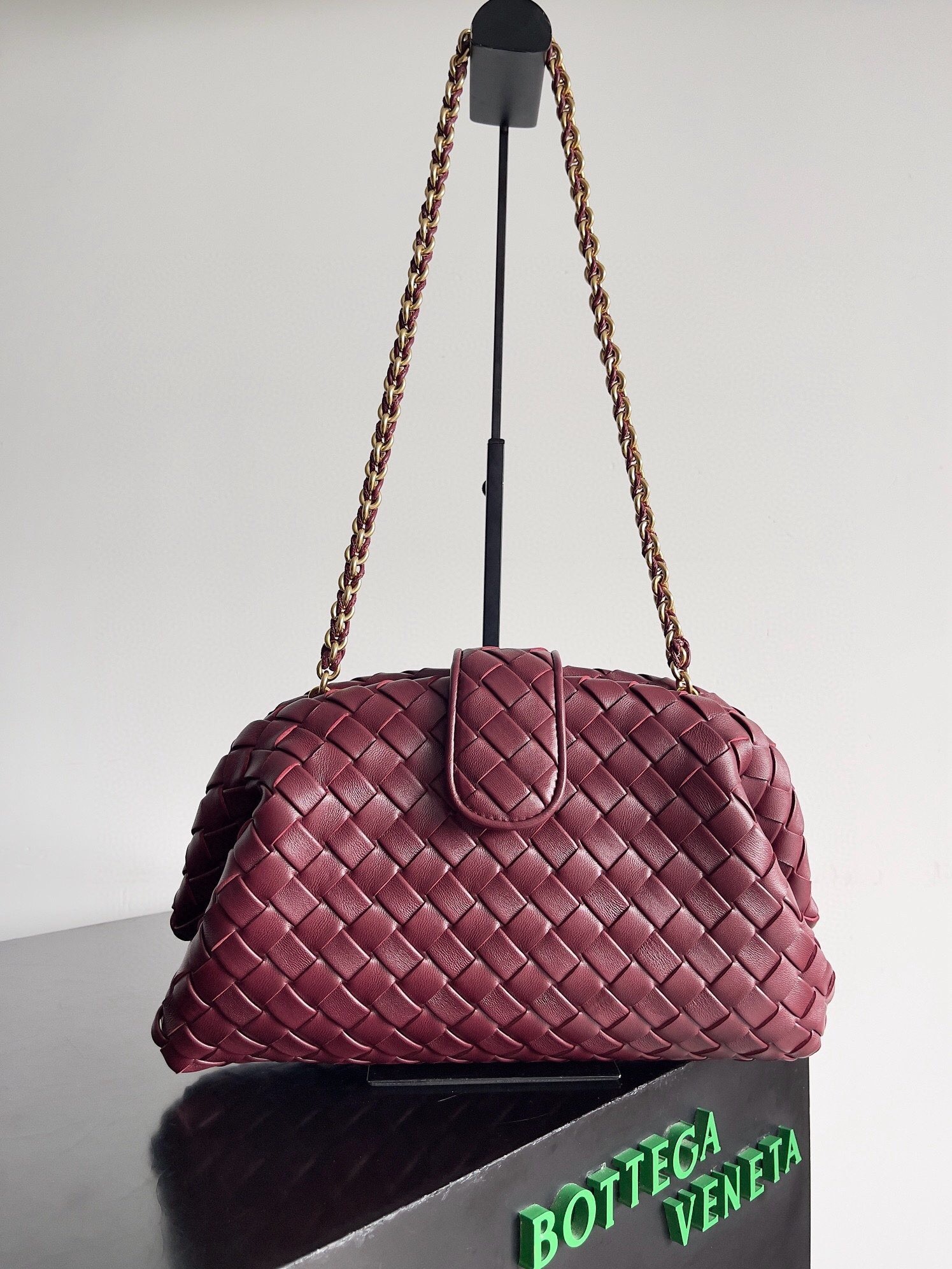 Bottega Veneta Lauren 1980 clutch with a chain strap
