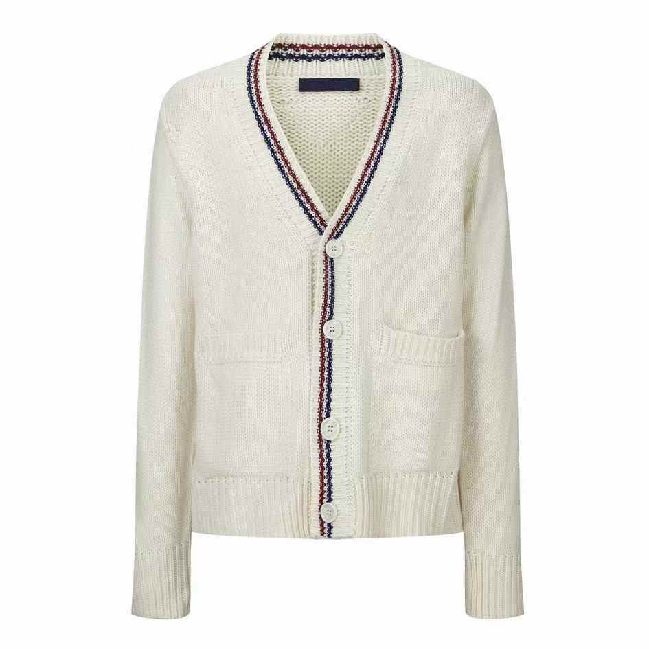 Prada wool cardigan with a v-neck and tipped detailing