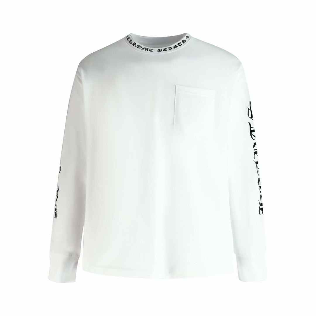 Chrome Hearts Neck Script Logo Long Sleeve T-Shirt