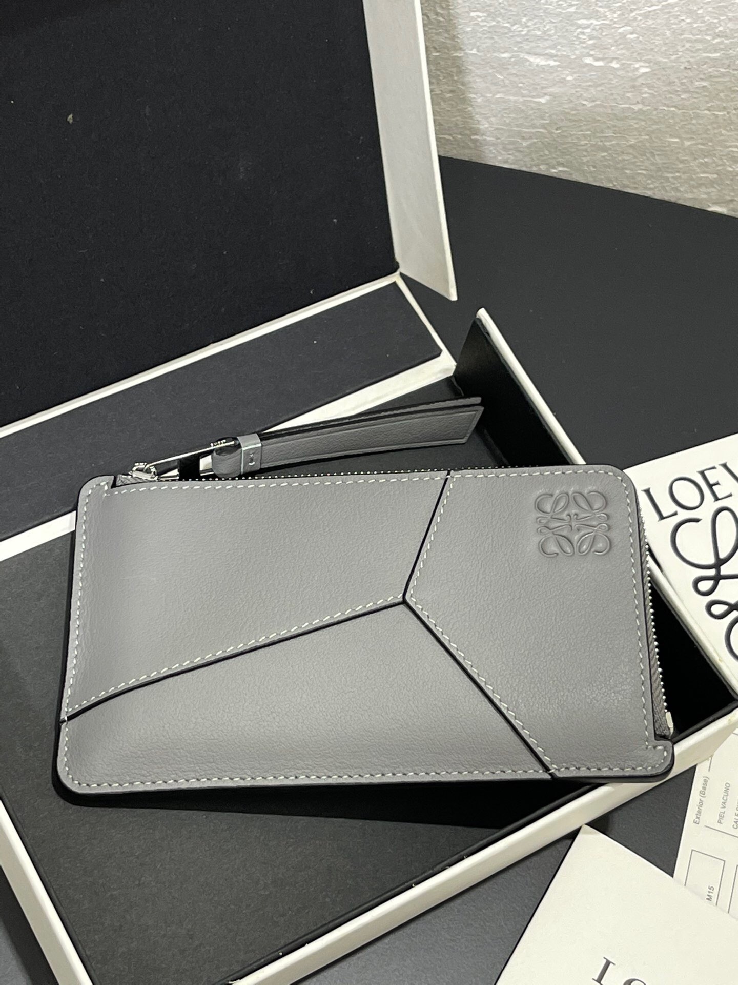 Loewe Puzzle long coin cardholder classic calfskin Grey