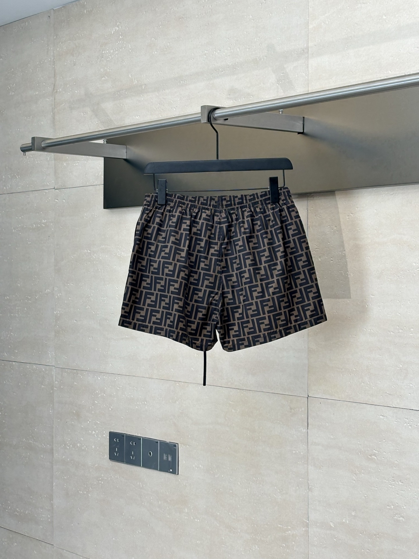 Fendi Logo Detailed Drawstring Swim Shorts