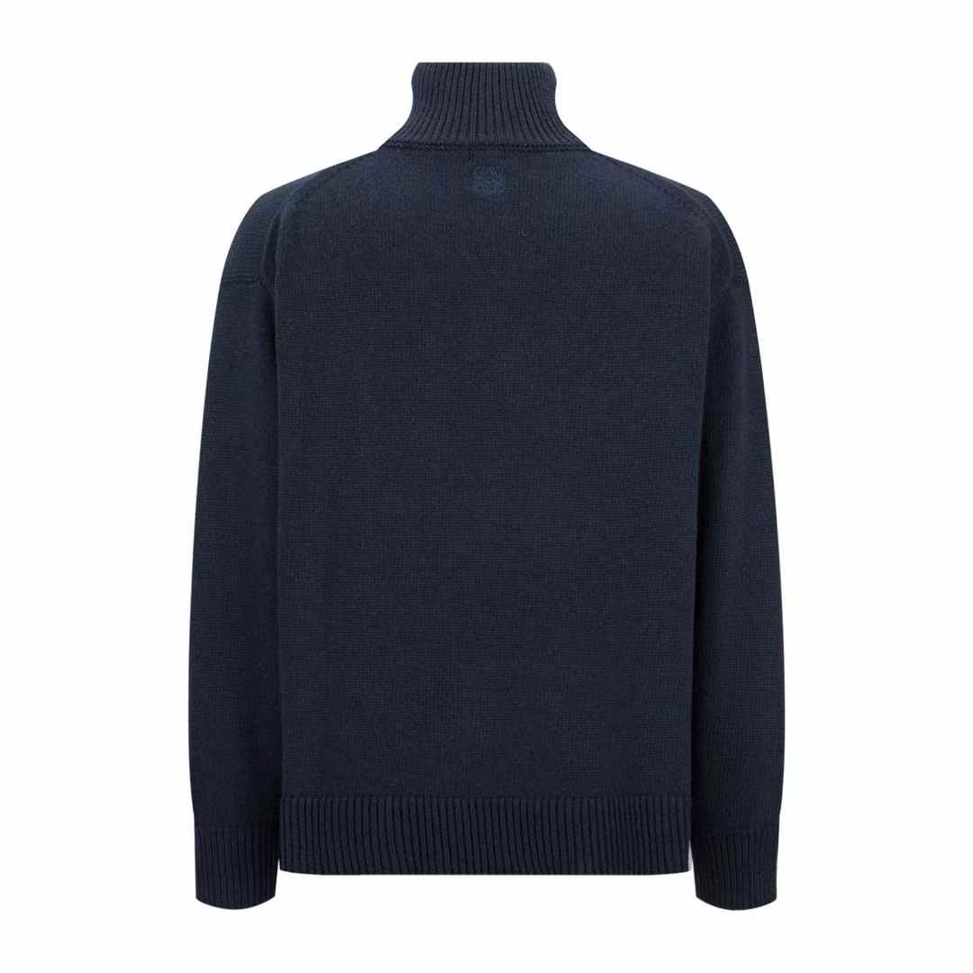 Loewe x Suna Fujita Submarine half-zip sweater in dark blue