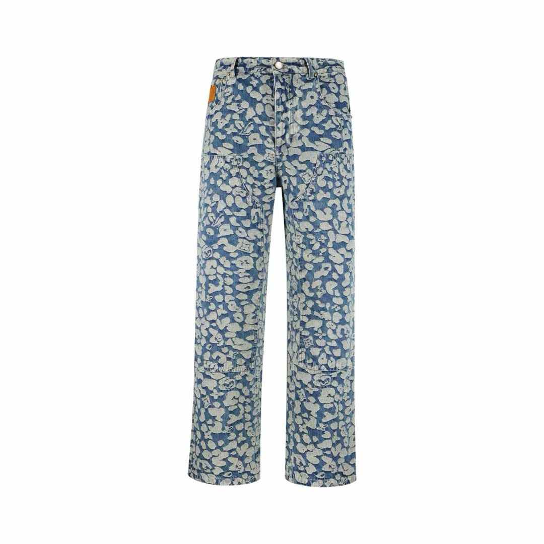 LV Jacquard Workwear Denim Trousers