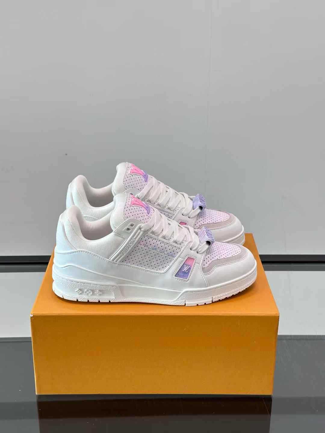 LV Trainer Maxi sneakers in a pastel, color-blocked edition