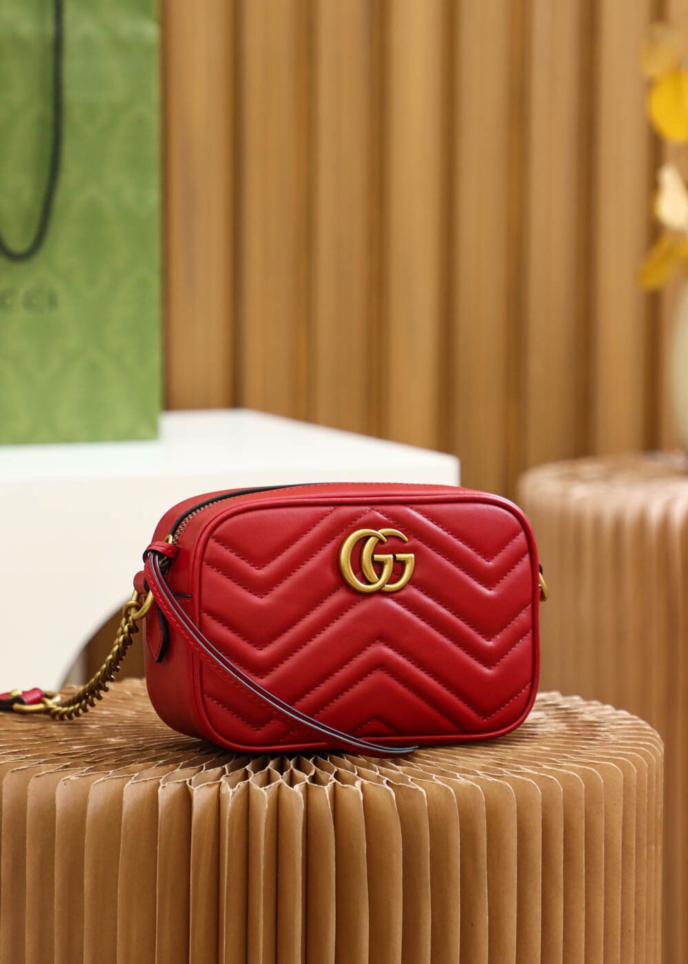 Gucci ?? ??????? Red 448065 Size 18*12*6cm