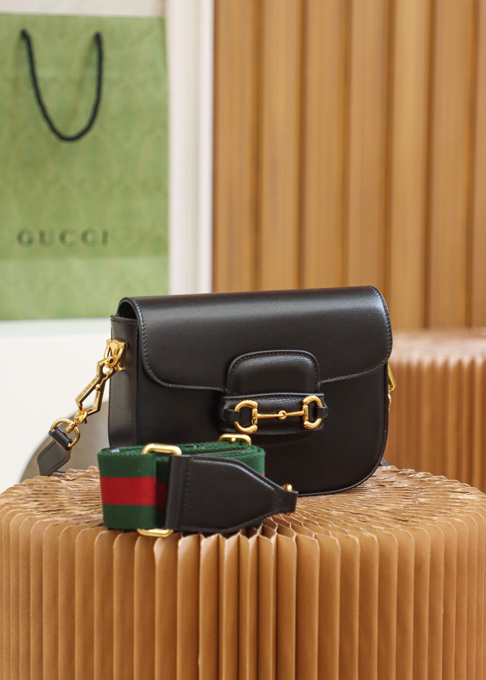 Gucci ???????? ???? ???? Black 658574 Size 20.6*14.4*5.1cm