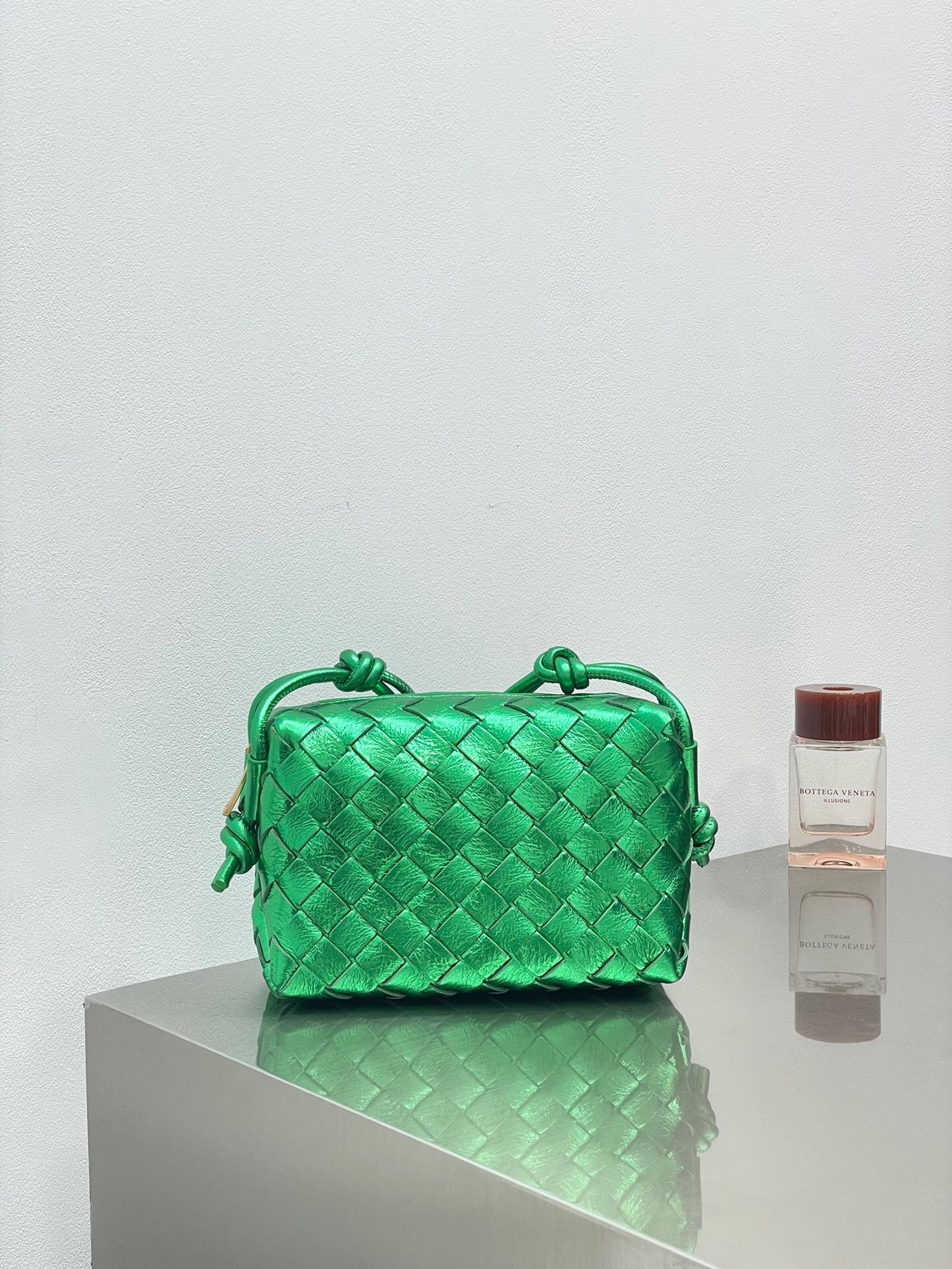 Bottega Veneta Loop Mini Camera Bag green