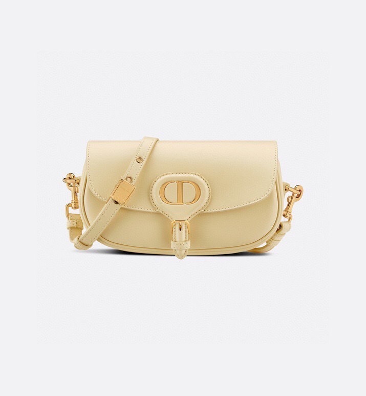 Dior Bobby East-West bag in pale yellow.
