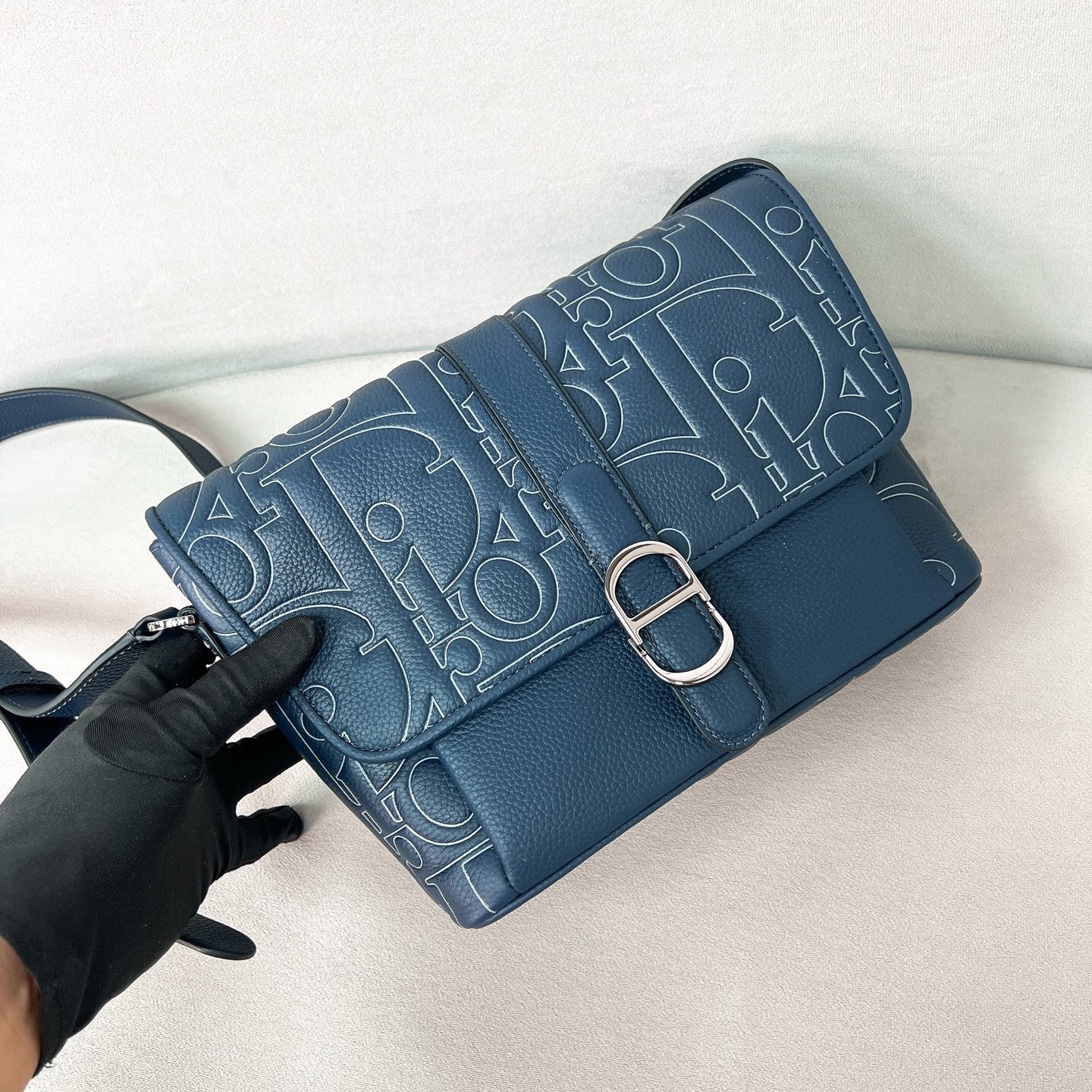 Dior Daily Messenger Bag with Flap in Dior Gravity leather