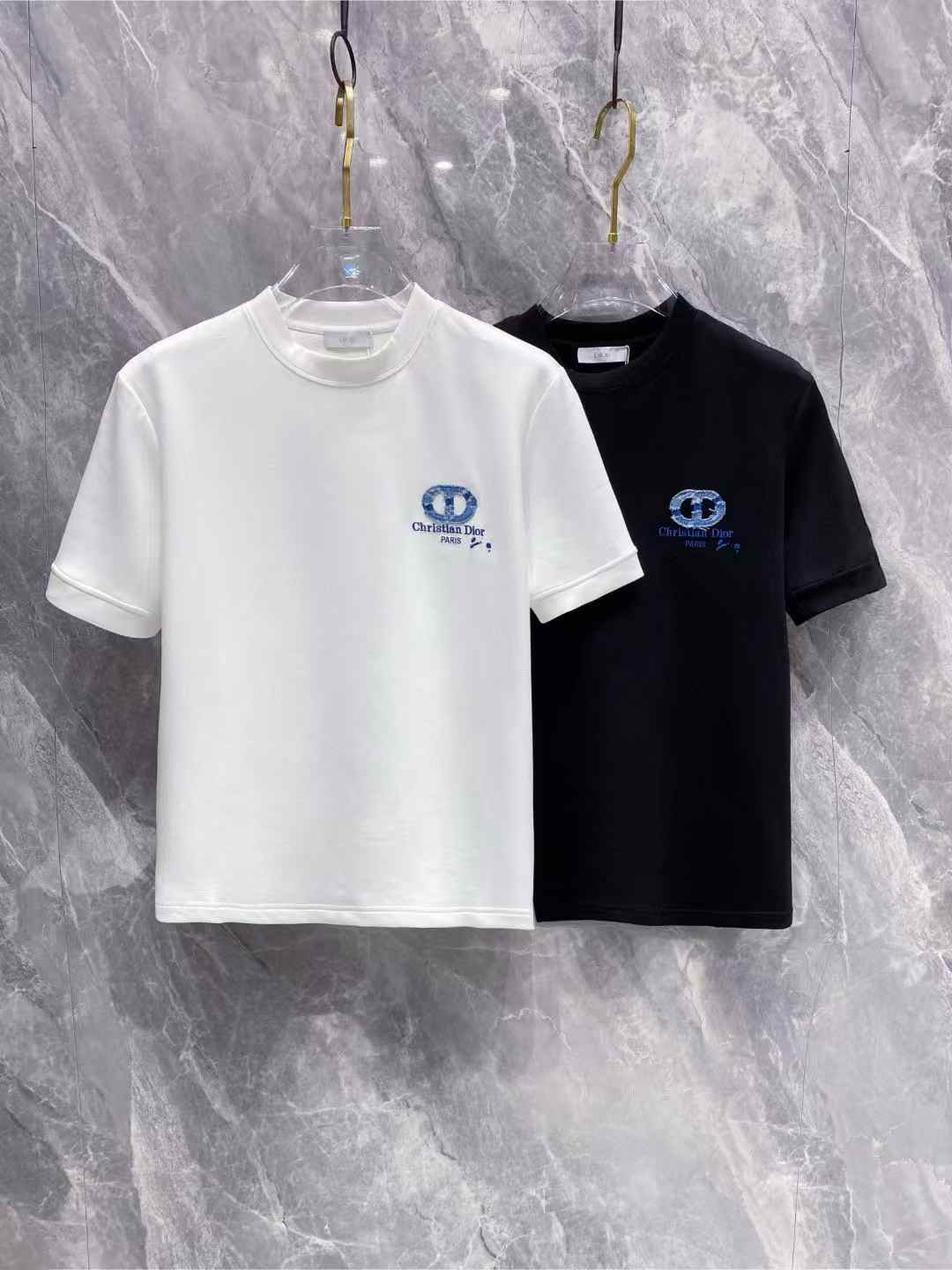 Dior men's t-shirts Black and White