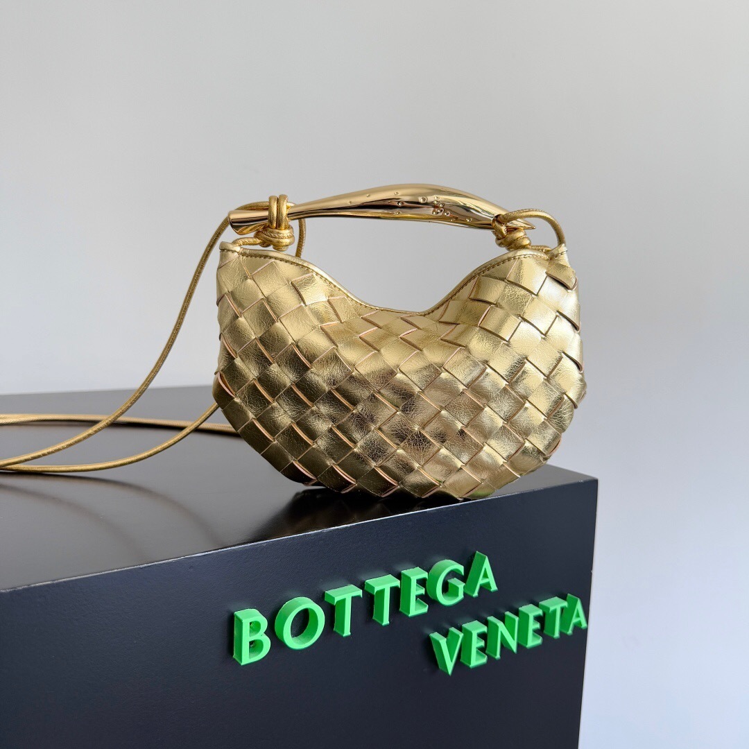 Bottega Veneta Sardine bag metallic leather gold-tone handle