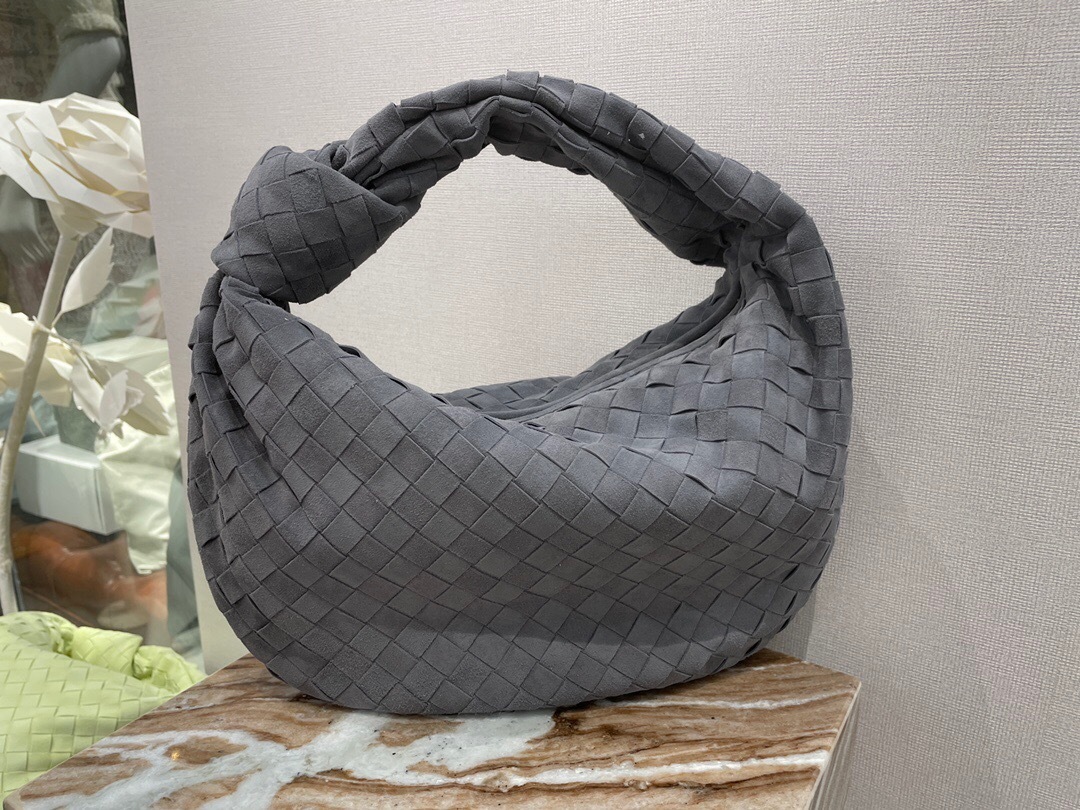 Bottega Veneta Mini Jodie bag in grey suede