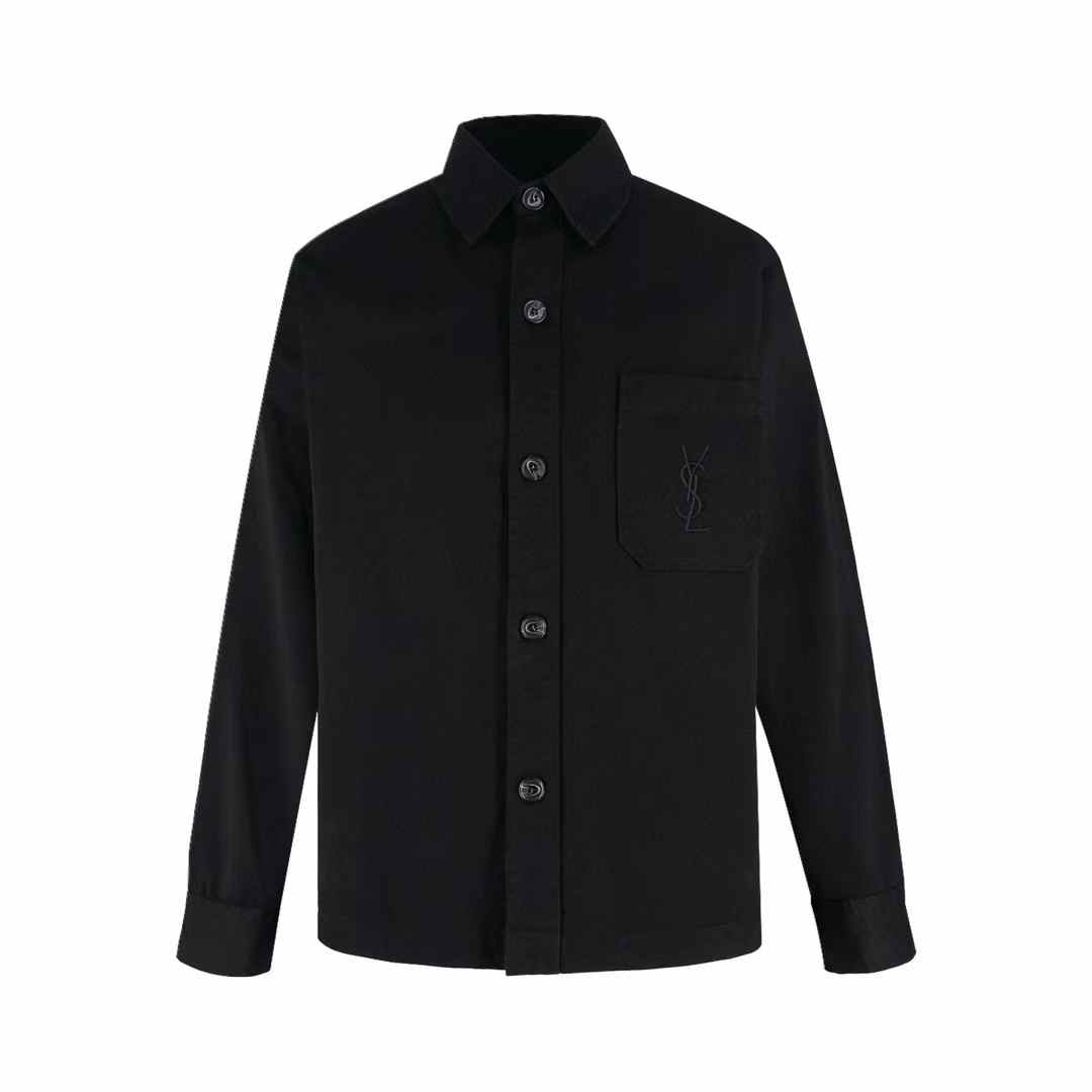 YSL Cassandre overshirt in black
