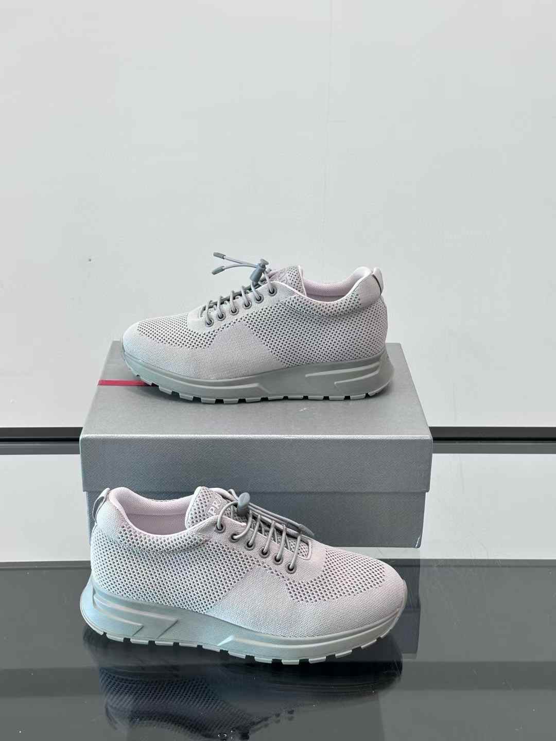 Prada white and gray sneaker