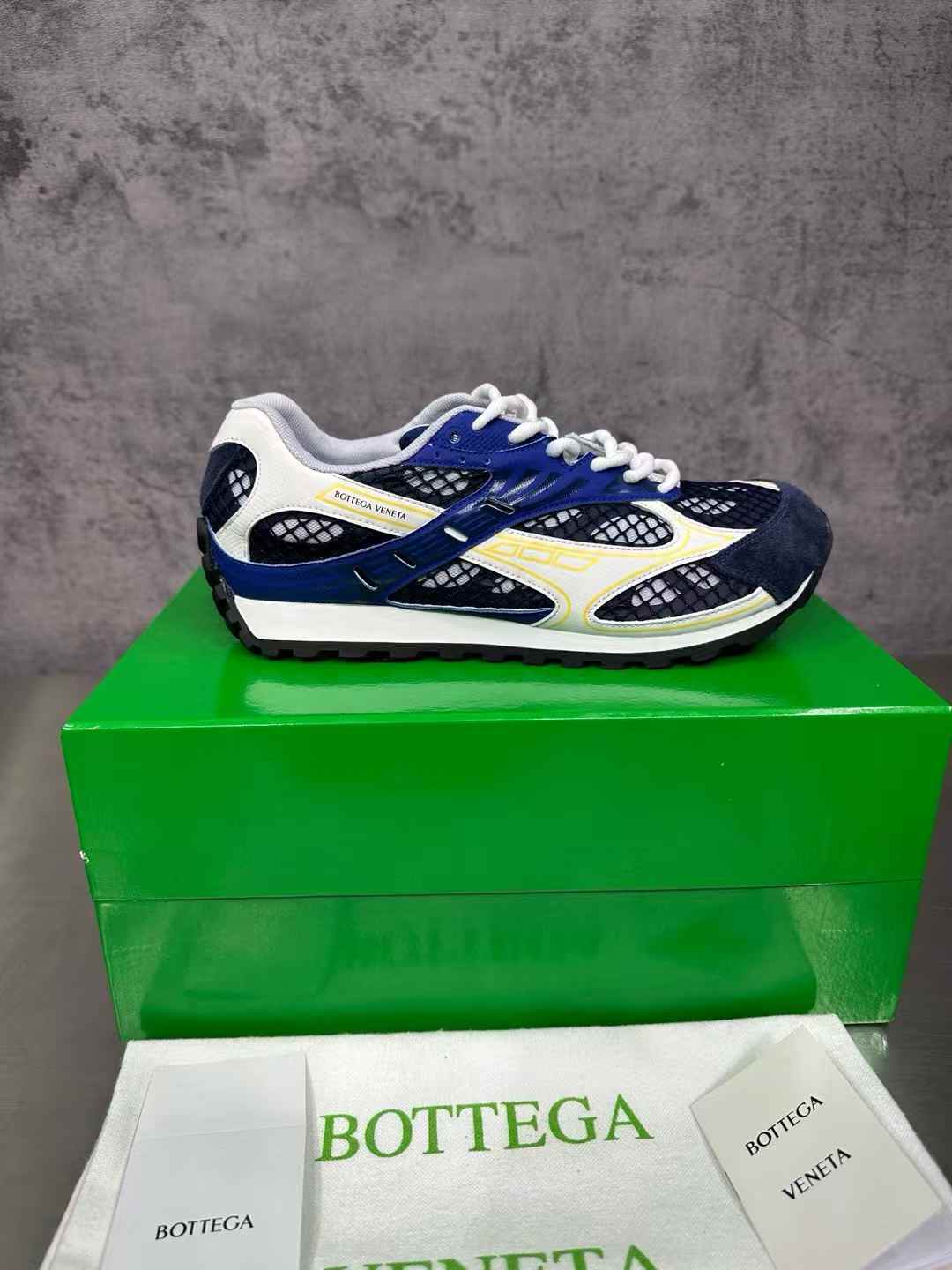 Bottega Veneta Orbit sneakers in blue and white