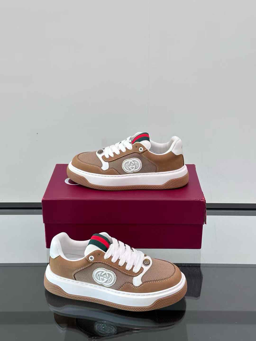 Gucci baby shoes with the Interlocking G logo