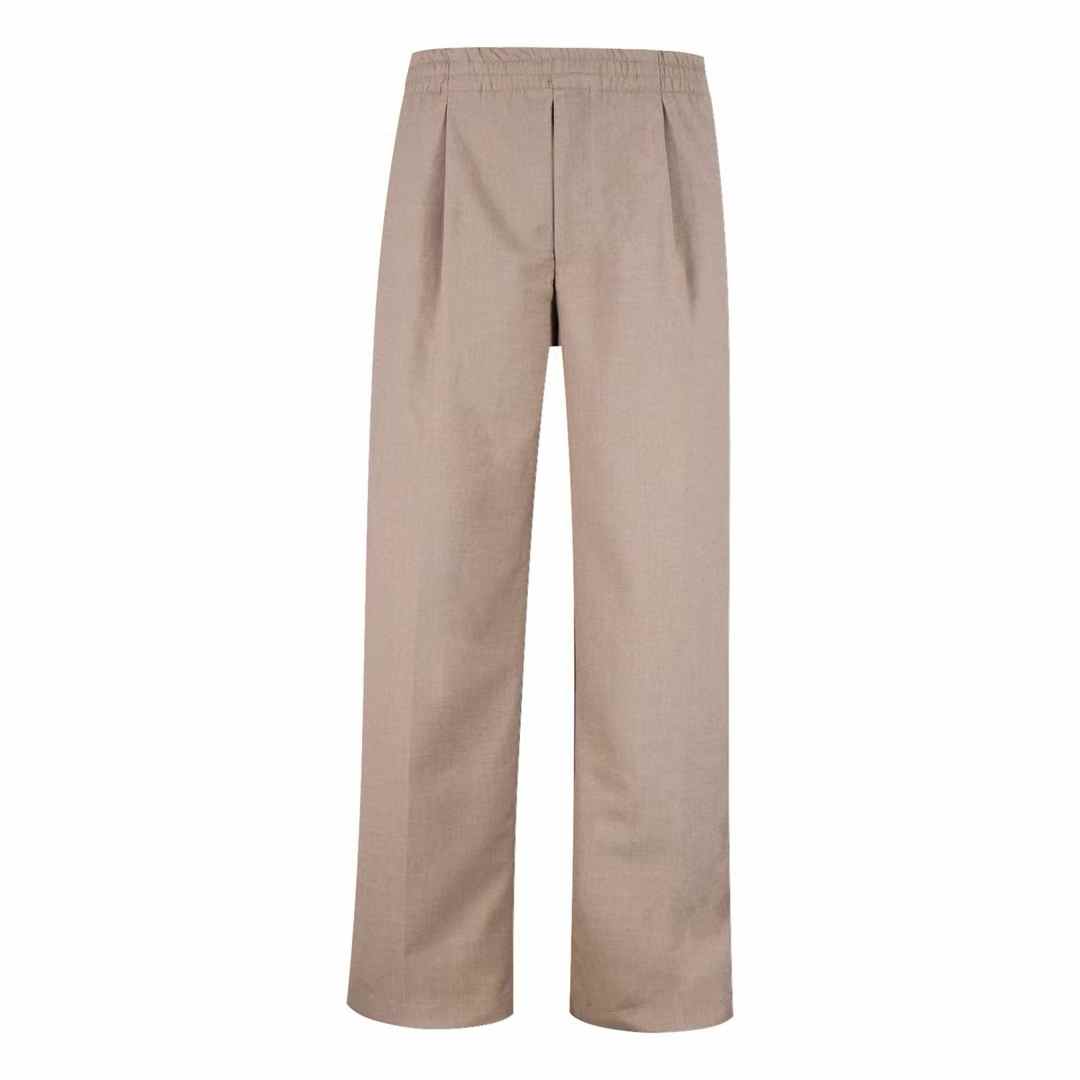 LV pleated pants in sand