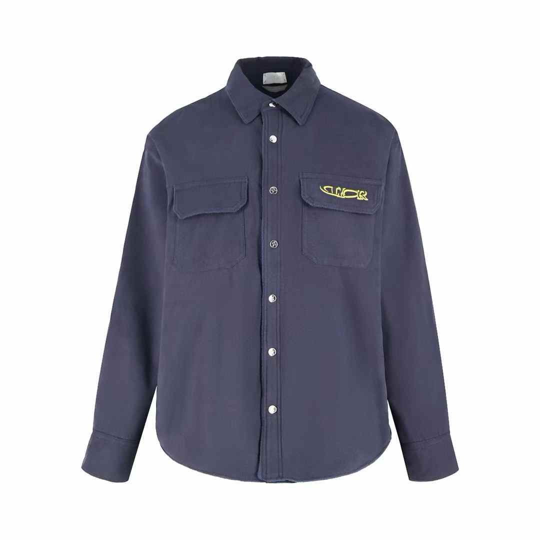 Dior and Lewis Hamilton Overshirt in navy blue cotton denim