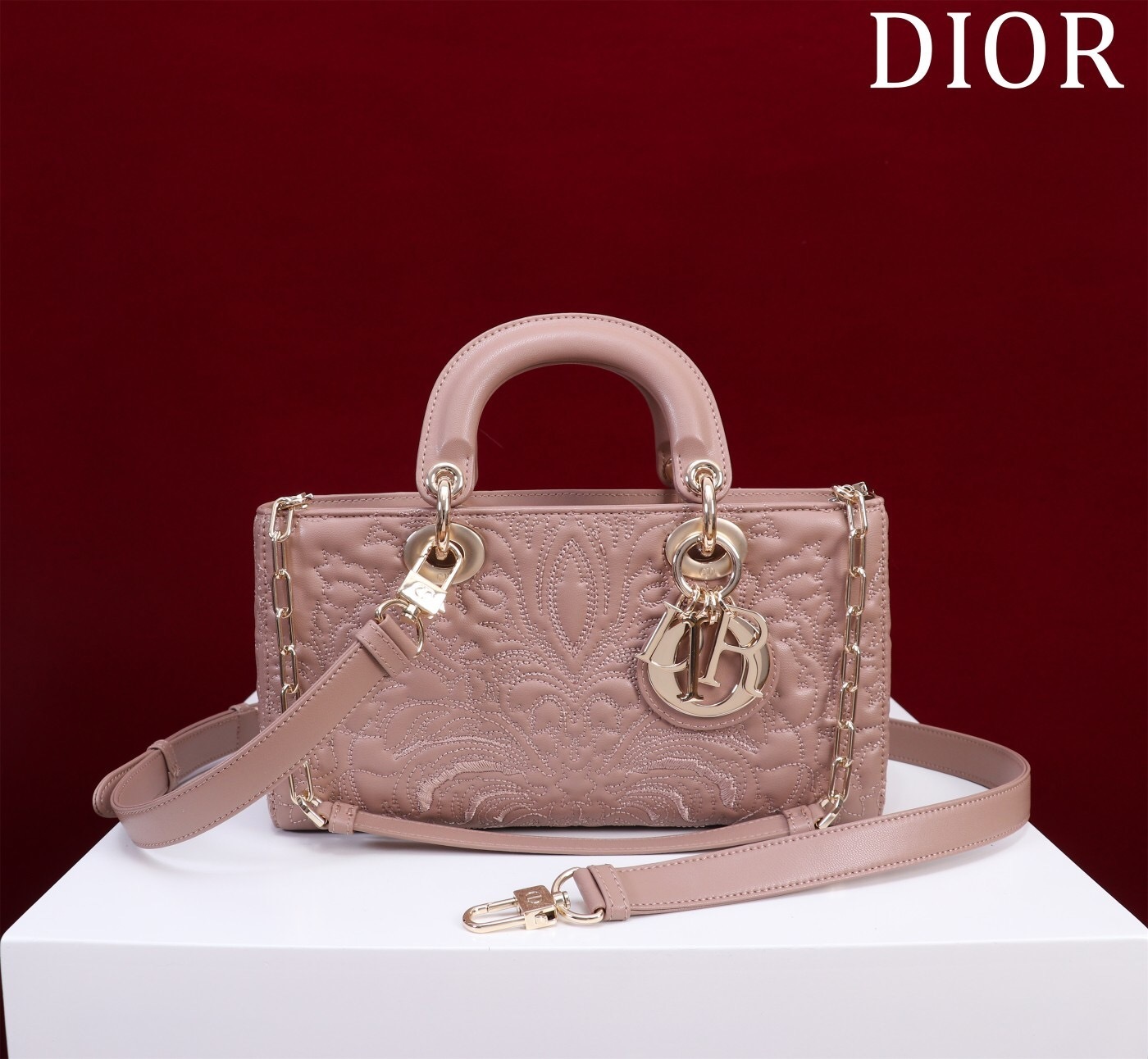 Dior Lady D-Joy bag in powder pink quilted lambskin