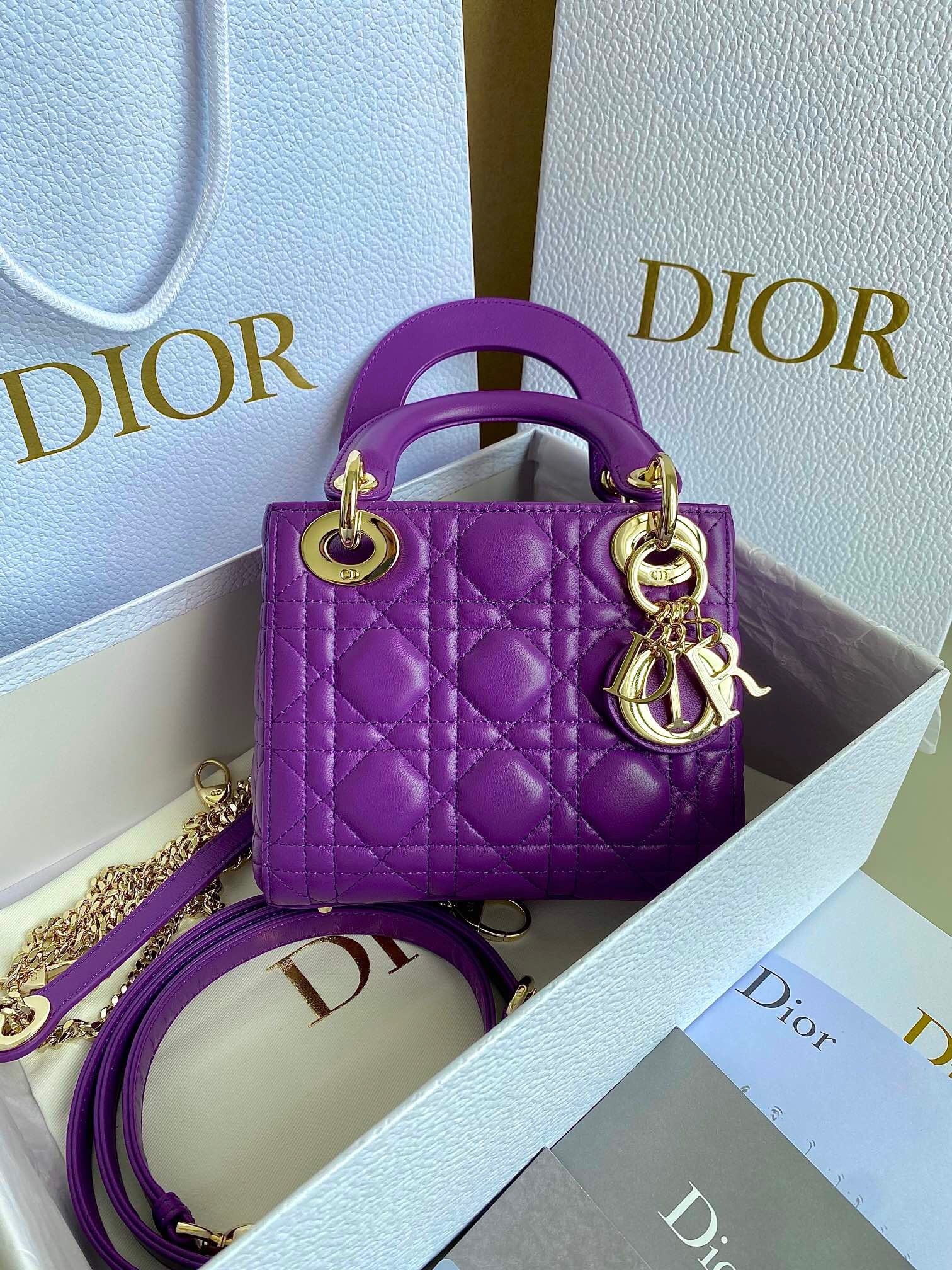 Dior Lady D-Joy bag purple