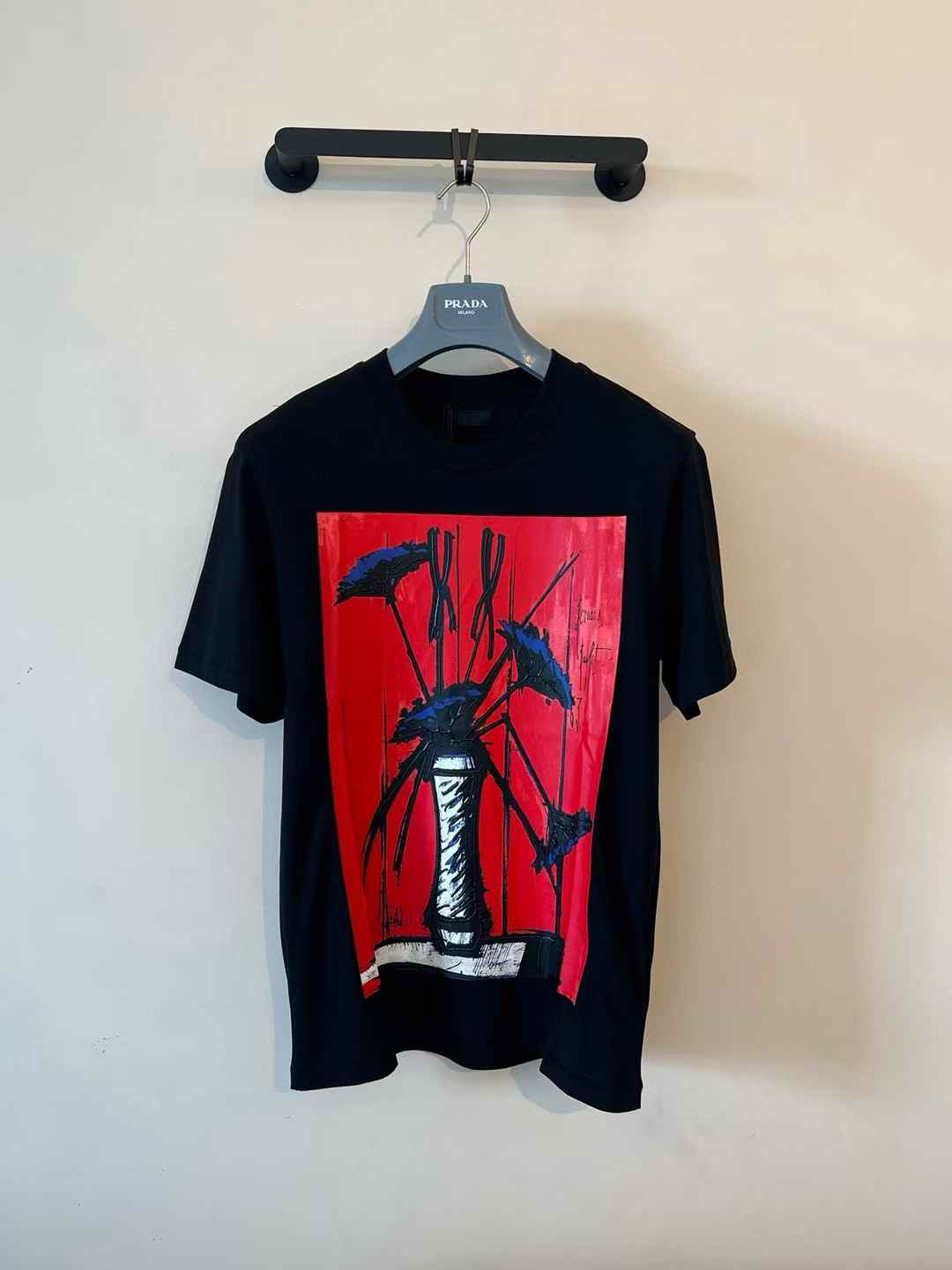 Prada Bernard Buffet printed cotton T-shirt